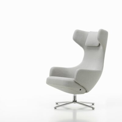 Vitra Grand Repos Armchair Lounge Chair in Leather or Fabric Optional Ottoman or Panchina