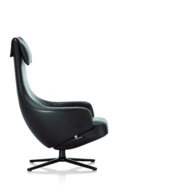 Vitra Repos Lounge Chair in Leather or Fabric with Ottoman or Panchina