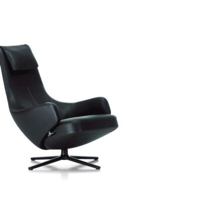 Vitra Repos Lounge Chair in Leather or Fabric with Ottoman or Panchina