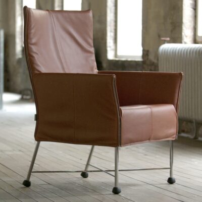 Montis Charly Lounge Chair Armchair in Fabric or Leather Optional Footstool