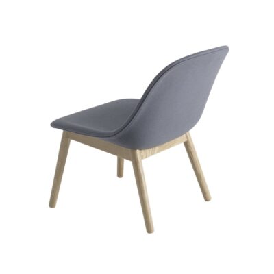 Muuto Fiber Lounge Chair in Plain, Fabric or Leather, Wood Base