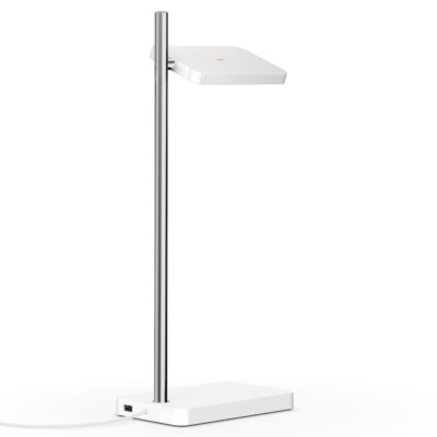 Pablo Design Talia Table Lamp White with Silver Post