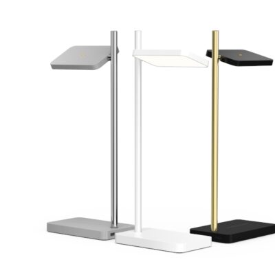 Pablo Design Talia Table Lamp White with Silver Post