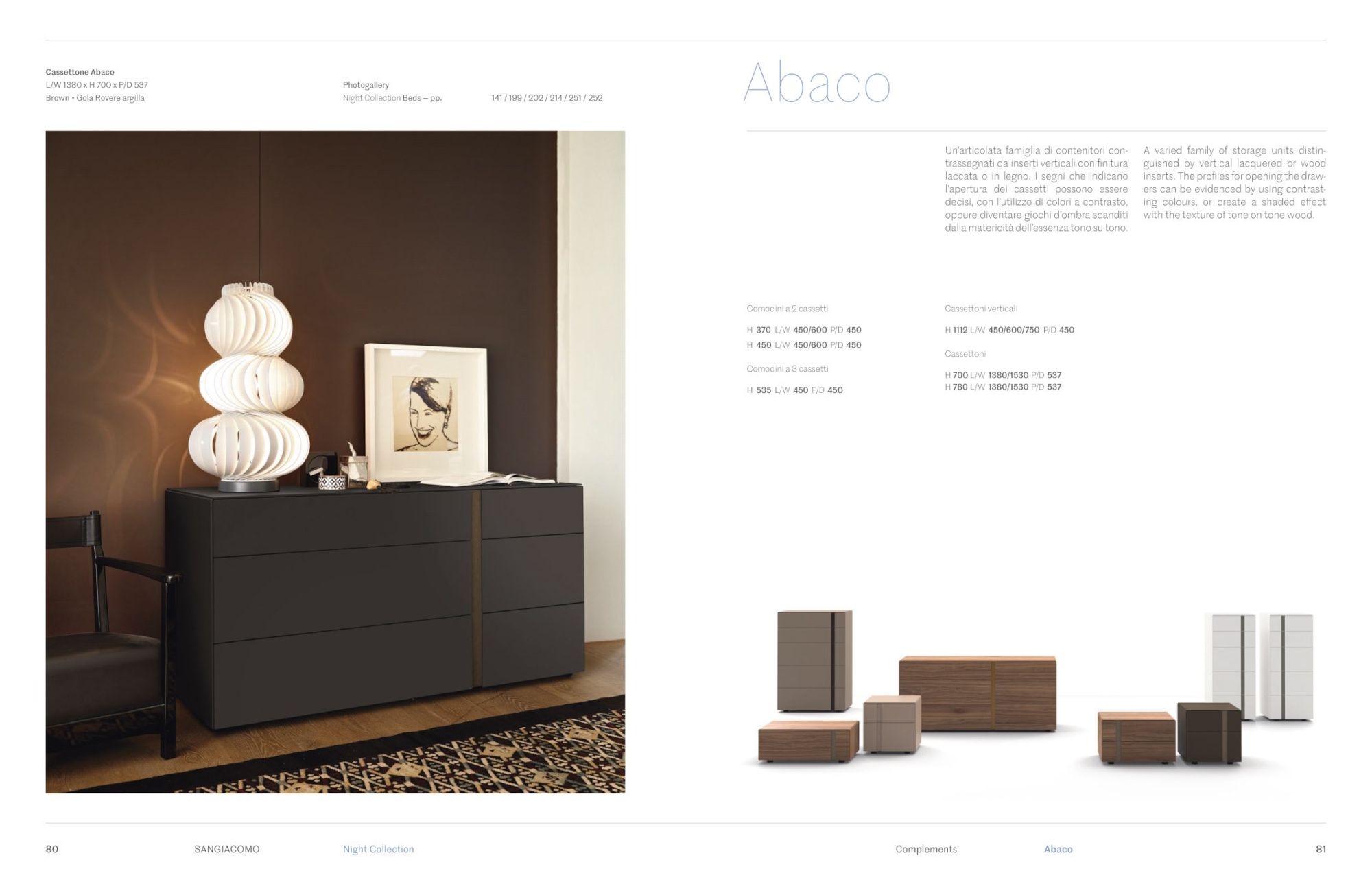 angiacomo Abaco Cabinet Range, Drawer Chest