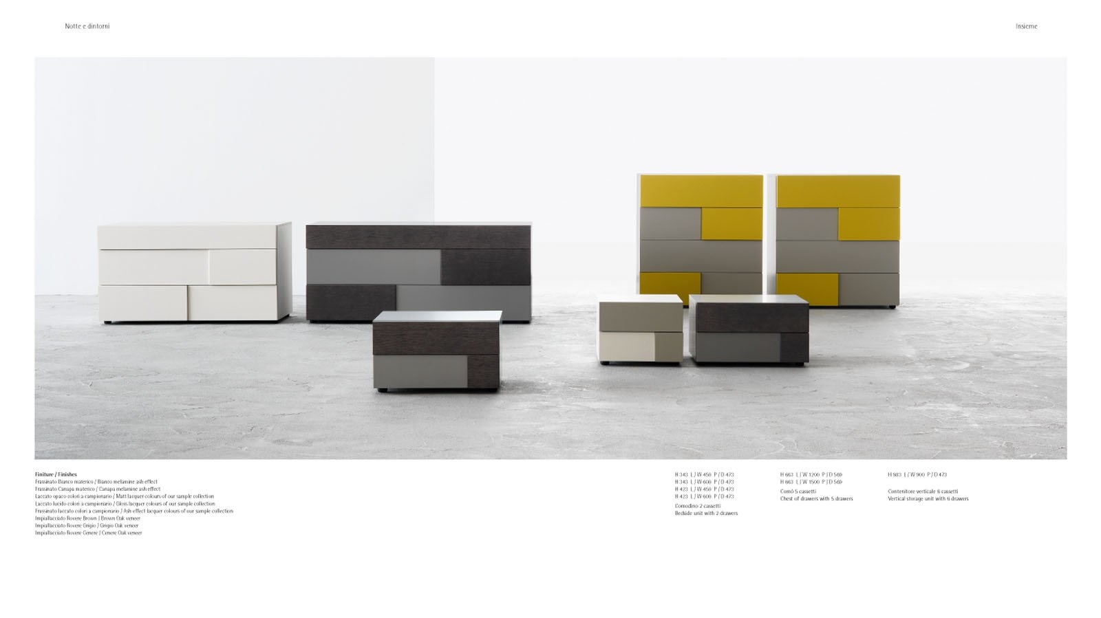 Sangiacomo Insieme Cabinet Range, Drawer Chest