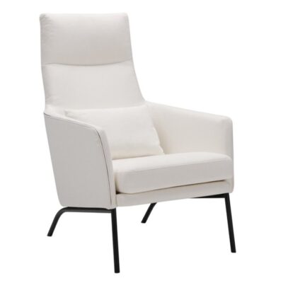 SITS Siri Armchair Lounge Chair in Fabric or Leather with Metal Frame-0