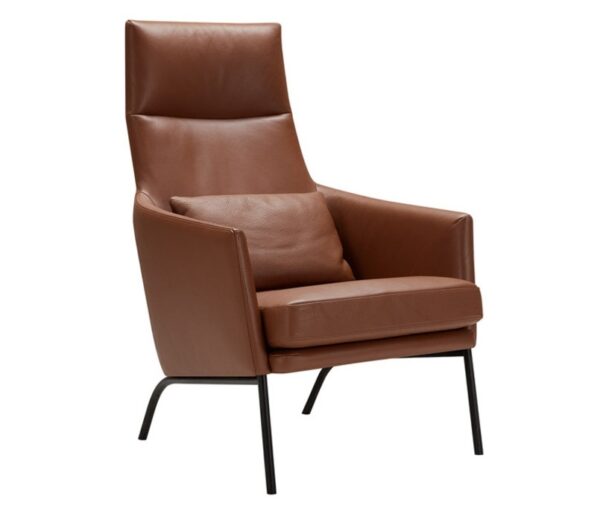 SITS Siri Armchair Lounge Chair in Fabric or Leather with Metal Frame-73505