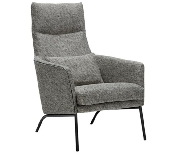 SITS Siri Armchair Lounge Chair in Fabric or Leather with Metal Frame-73506