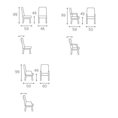 Conform Freetime Dinning Chair Base in Fabric or Leather-73661