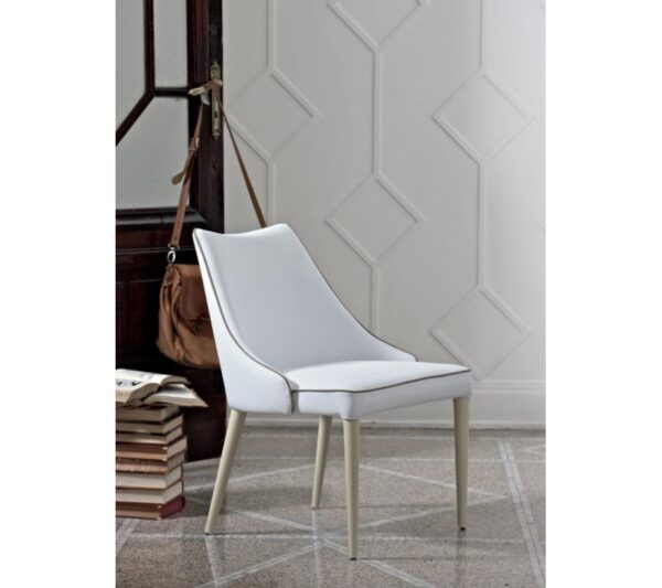 Bontempi Casa Clara Armchair with Painted Metal Legs