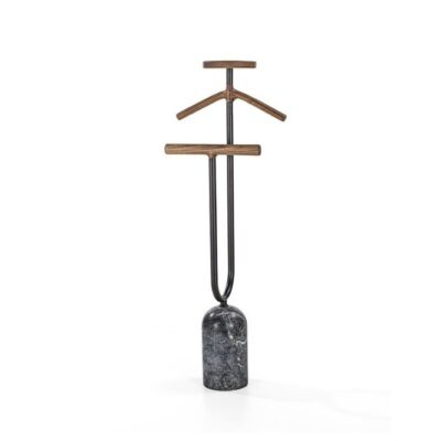 Porada Ekero Rack Valet Stand in Canaletta Walnut & Marble