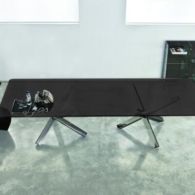 Sovet Italia Aikido Two Bases Fixed Dining Table in 2 Different Sizes