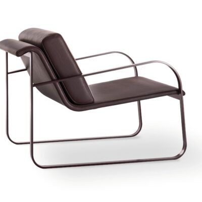 Sovet Italia Bugatti Armchair Lounge Chair In Leather, Fabric or Velvet