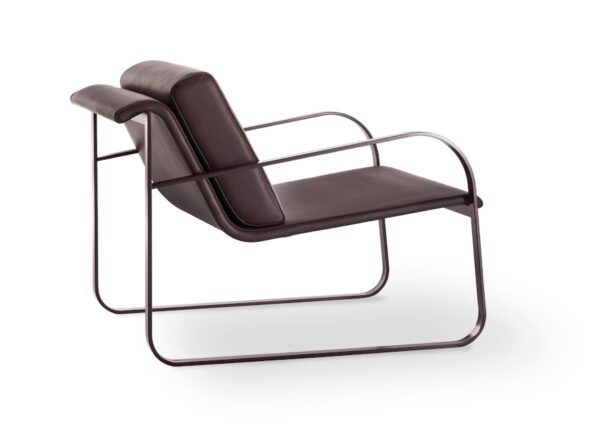 Sovet Italia Bugatti Armchair Lounge Chair In Leather, Fabric or Velvet