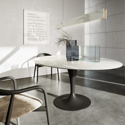 Sovet Italia Flute Dining Table in Different Sizes, Shapes & Finishes