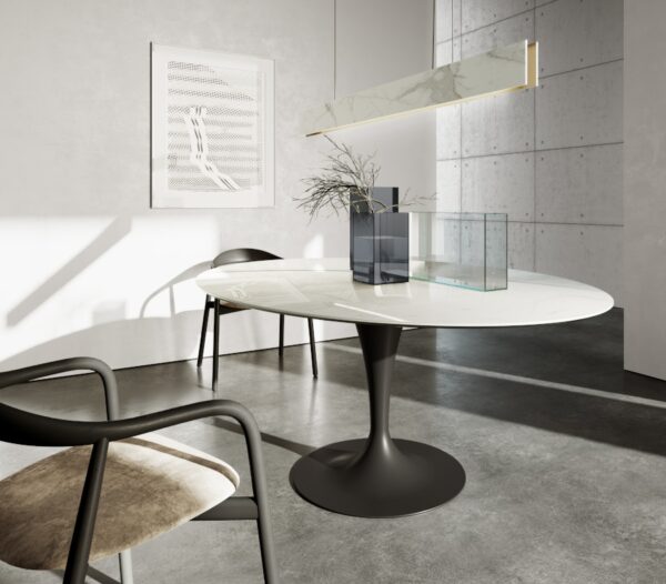 Sovet Italia Flute Dining Table in Different Sizes, Shapes & Finishes