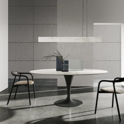 Sovet Italia Flute Dining Table in Different Sizes, Shapes & Finishes