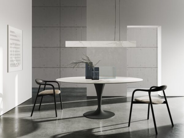 Sovet Italia Flute Dining Table in Different Sizes, Shapes & Finishes