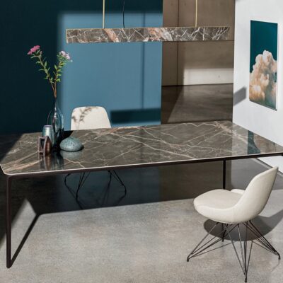 Sovet Italia Slim Fixed Dining Table in Different Sizes & Finishes