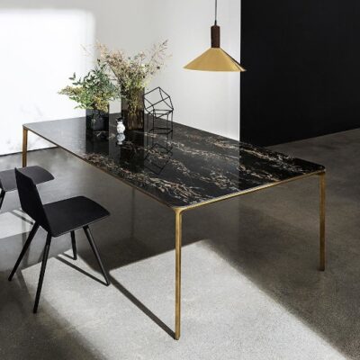 Sovet Italia Slim Fixed Dining Table in Different Sizes & Finishes