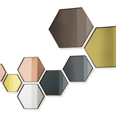 Sovet Italia Visual Hexagonal Wall Mirror in Different Finishes & Sizes