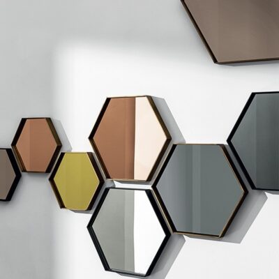 Sovet Italia Visual Hexagonal Wall Mirror in Different Finishes & Sizes