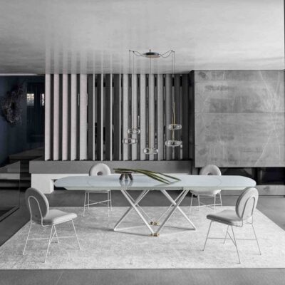 Bontempi Casa Delta Barrel Extending Dining Table