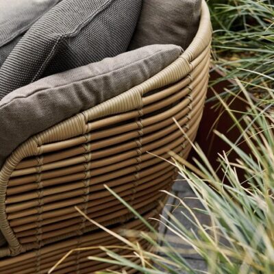 Cane-line Basket lounge chair, incl. Cane-line AirTouch cushion set