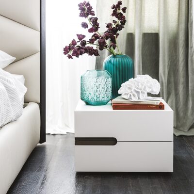 Cattelan Italia Ciro Bedside Table in Soft Leather or Synthetic Leather