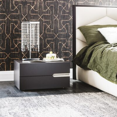 Cattelan Italia Ciro Bedside Table in Soft Leather or Synthetic Leather