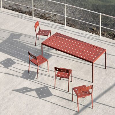 Hay Balcony Outdoor Fixed Dining Table in Different Sizes & Finishes