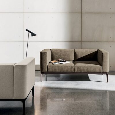 Sovet Italia Slim Sofa 2 & 3 Seater in Leather & Fabric Options