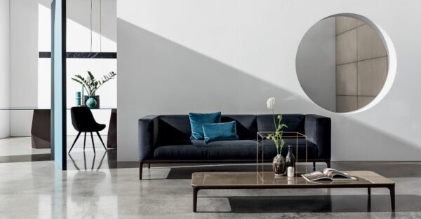 Sovet Italia Slim Sofa 2 & 3 Seater in Leather & Fabric Options