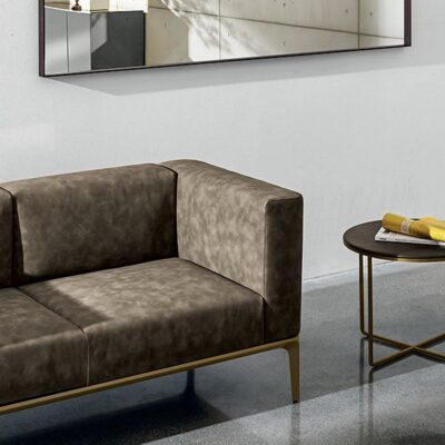 Sovet Italia Slim Sofa 2 & 3 Seater in Leather & Fabric Options