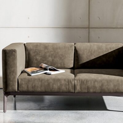 Sovet Italia Slim Sofa 2 & 3 Seater in Leather & Fabric Options