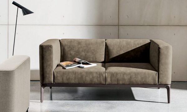 Sovet Italia Slim Sofa 2 & 3 Seater in Leather & Fabric Options