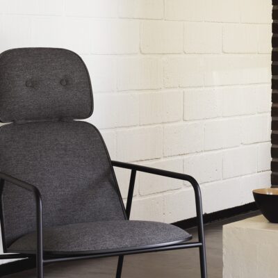 Normann Copenhagen Pad Lounge Chair Low in Leather & Fabric