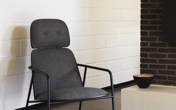 Normann Copenhagen Pad Lounge Chair Low in Leather & Fabric