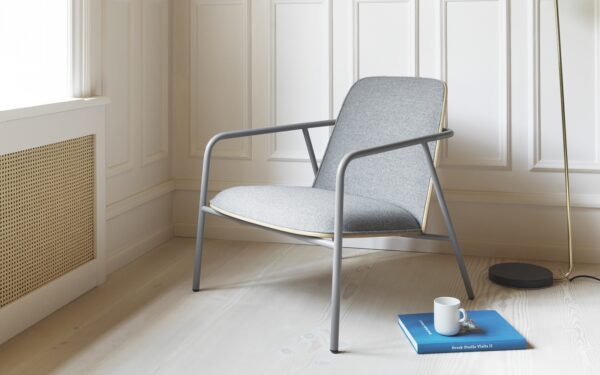 Normann Copenhagen Pad Lounge Chair Low in Leather & Fabric