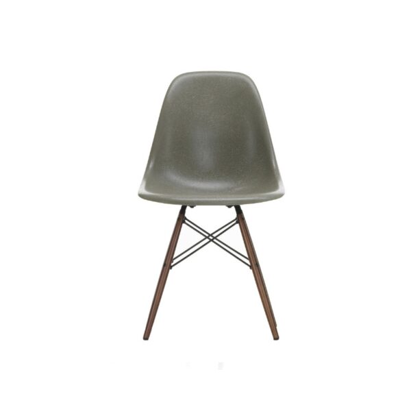 Eames Fiberglass Side Chair DSW wooden base & Upholstery-78725