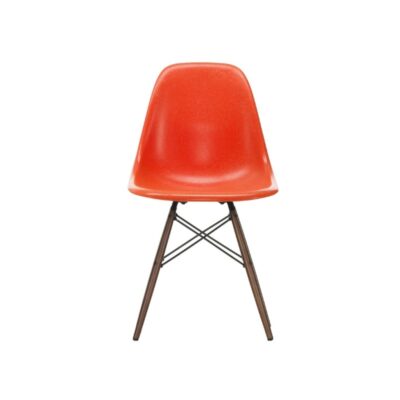 Eames Fiberglass Side Chair DSW wooden base & Upholstery-78727