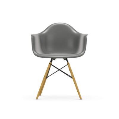 Eames Plastic Armchair DAW with Wood Base & Upholstery-78427