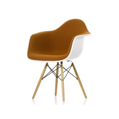 Eames Plastic Armchair DAW with Wood Base & Upholstery-78416