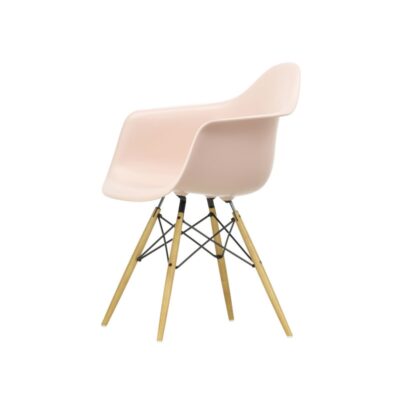 Eames Plastic Armchair DAW with Wood Base & Upholstery-78417