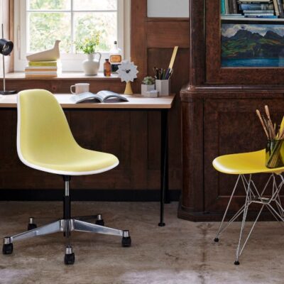 Eames Plastic Side Chair PSCC with Seat or Full Upholstery-78841