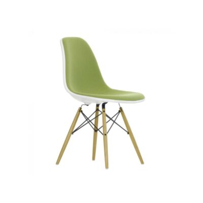 Eames Plastic Side Chair DSW Wood Base & Upholstery-78697