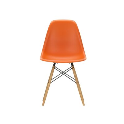 Eames Plastic Side Chair DSW Wood Base & Upholstery-78699