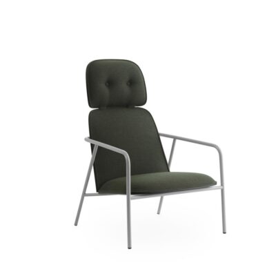 Normann Copenhagen Pad Lounge Chair Low in Leather & Fabric