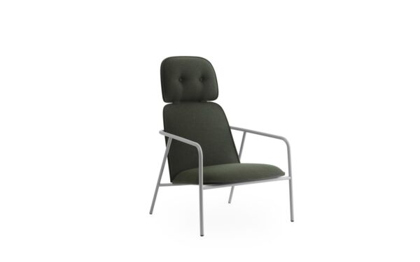 Normann Copenhagen Pad Lounge Chair Low in Leather & Fabric