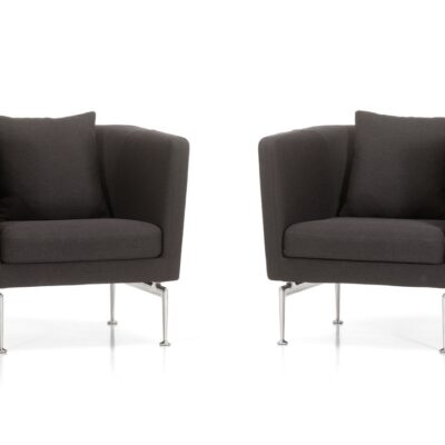 Vitra Suita Club Armchair Fabric & Leather Upholstery-77944